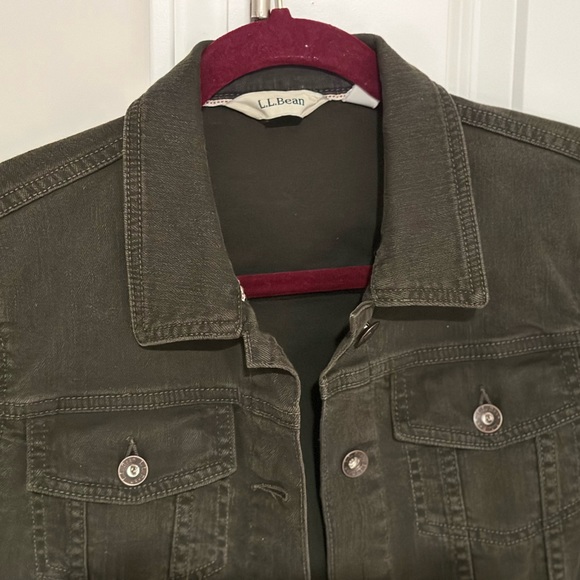 Dark Green Denim Jacket - Picture 3 of 7